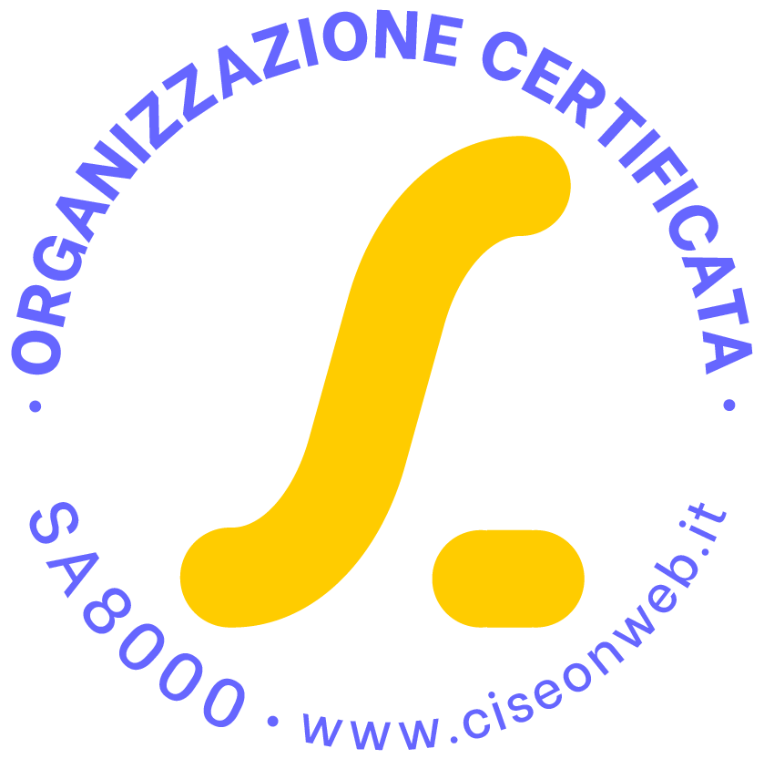organizzazione certificata SA8000 - logo