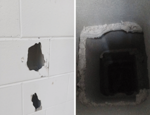 tentato furto buco nel muro - Parma